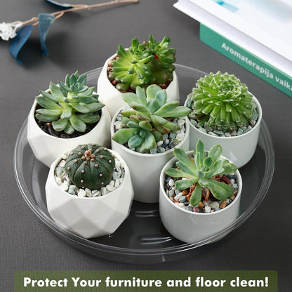 Plant Saucer 15 Pack Plant Trays for Pots 8/10/12 Inch Plastic Plant Saucers for Outdoors and