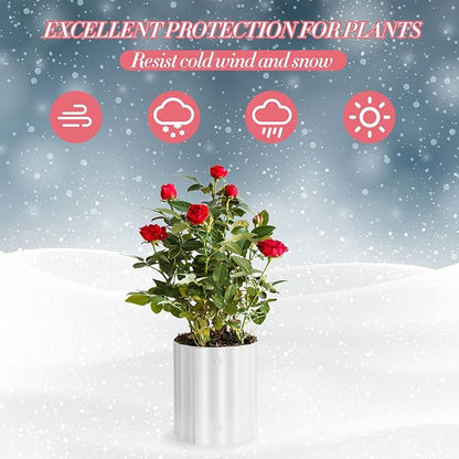 Queekay 12 Pcs Rose Cones for Winter Protection, 16.5 x 9 Inch Winter Rose Collars Bush Cover for
