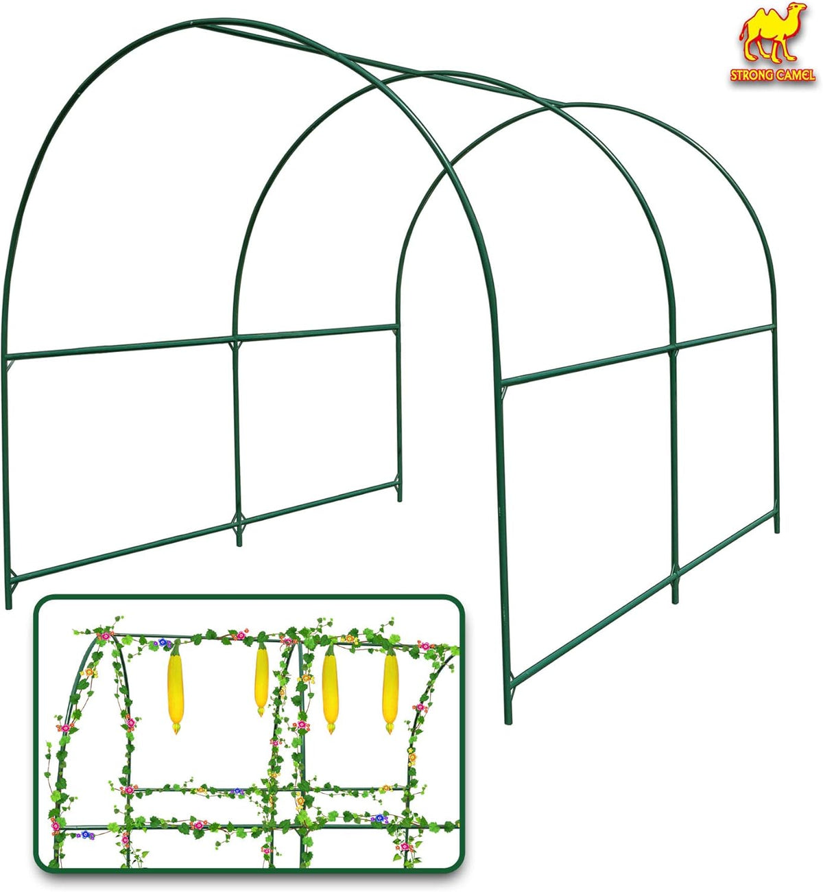 Strong Camel Greenhouse Replacement Frame for Outdoor Larger Hot Garden House , Support Arch Frame
