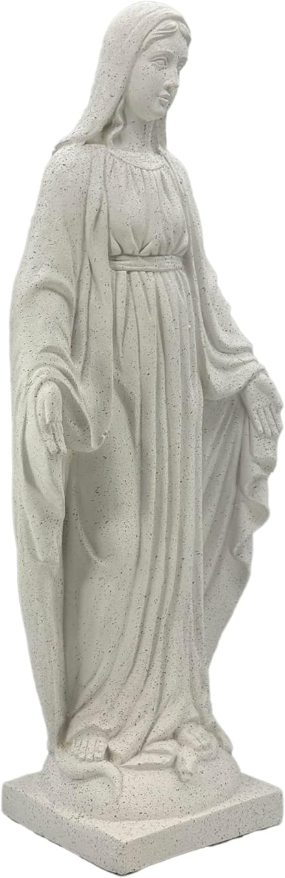 Galt International Virgin Mary Praying Blessed Mother of Grace Garden Statue Terrazo-Style 32"