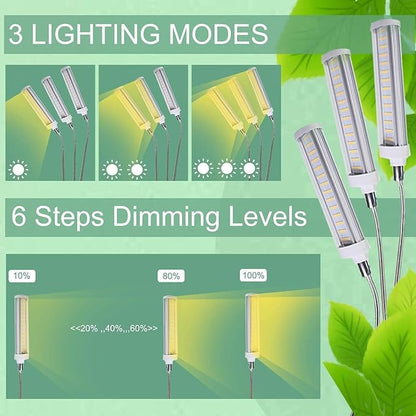 Plant Grow Light，Grow Light for Indoor Plants with 20-60'' Height Adjustable- Full Spectrum Timer