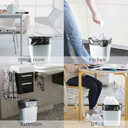 Teivio 2.6 Gallon 320 Counts Strong Trash Bags Garbage Bags, Bathroom Trash Can Bin Liners, Small