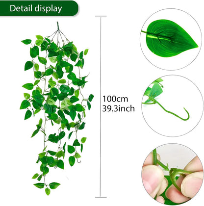 Fake Hanging Plants for Room Decor, Artificial Ivy vines Greenery Leaves Garlands for Home