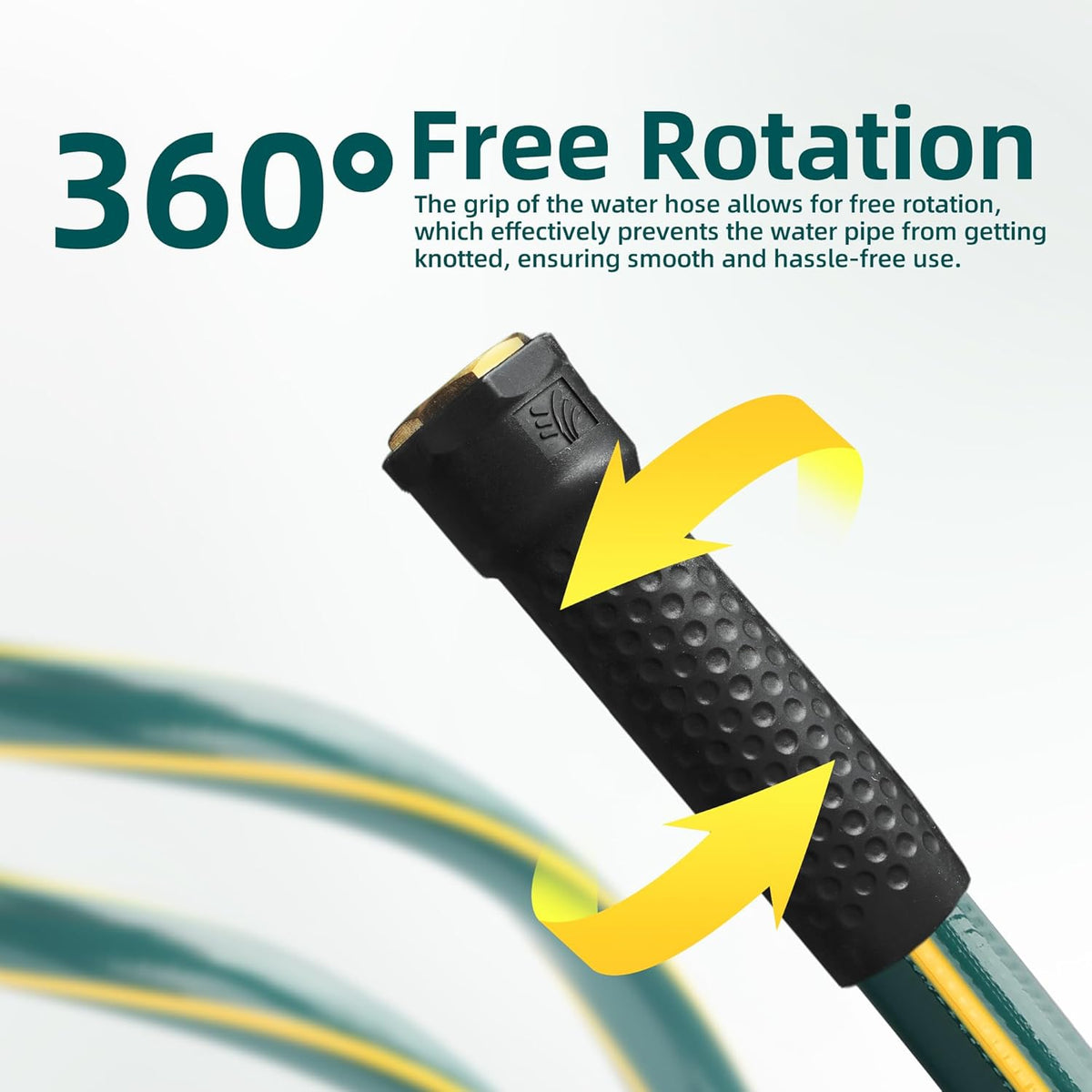 Solution4Patio Short Leader Green Garden Hose 5/8 in. x 6 ft. -Kink Free, No Leaking, Male/Female