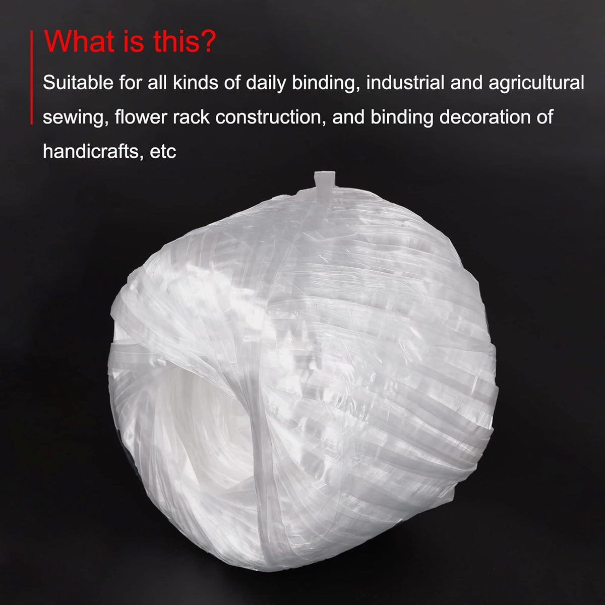 MECCANIXITY Polyester Nylon Plastic Rope Twine Household Bundled for Packing Gardening Craft,150m