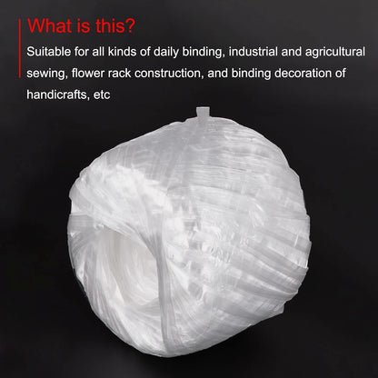 MECCANIXITY Polyester Nylon Plastic Rope Twine Household Bundled for Packing Gardening Craft,150m