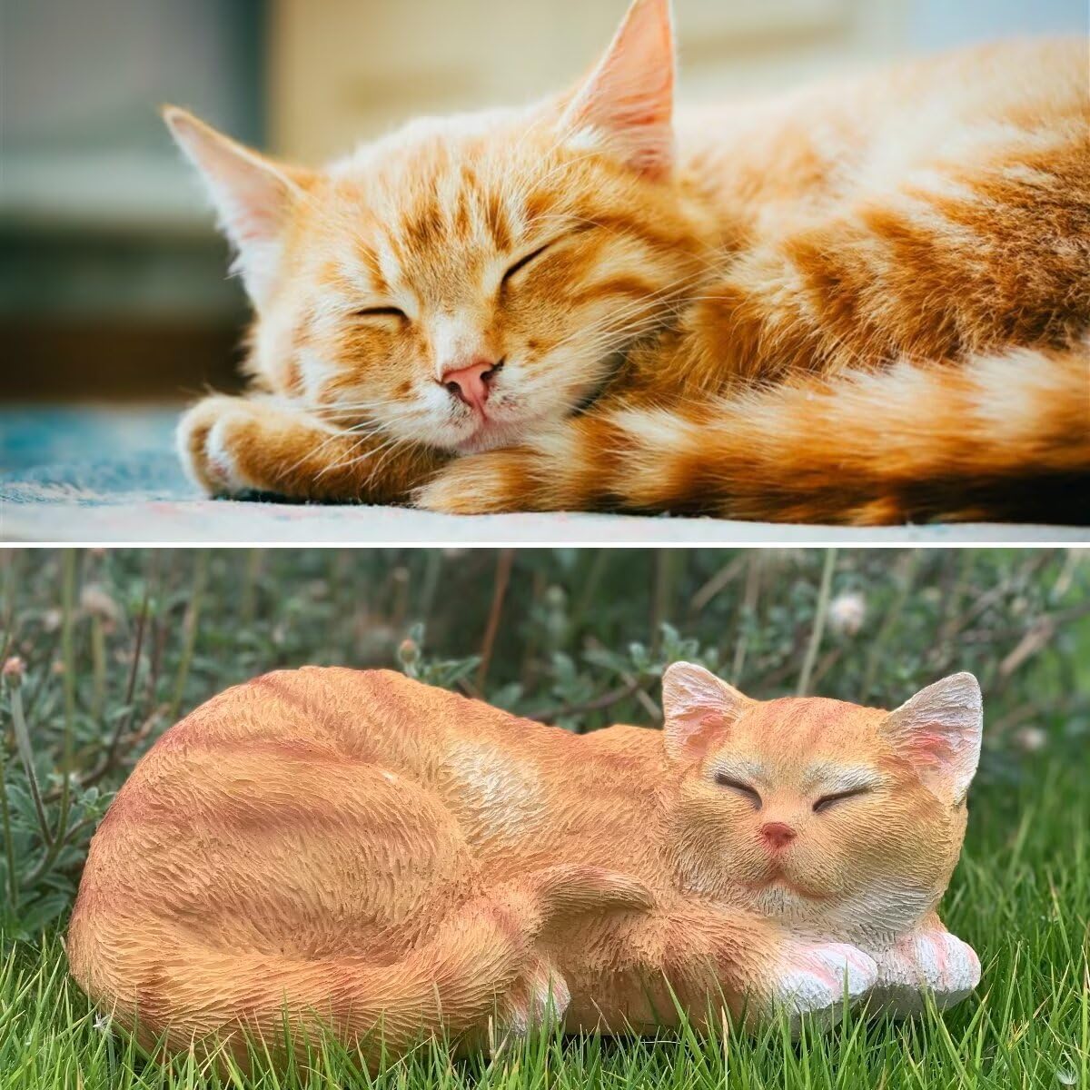 Garden Decor Cat Statue Outdoor Statue, Cat Figurines Garden Statues & Sculpture Decoration