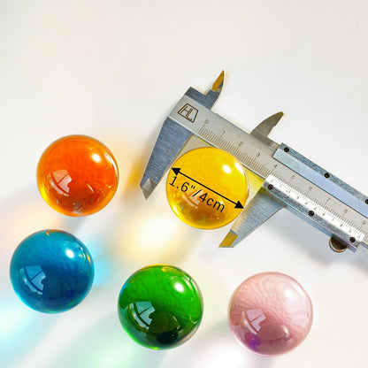 8pcs Colorful Crystal Balls Decoration for Home 40mm Rainbow Color Glass Balls Healing Spheres