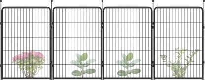 FXW Garden Fence Outdoor for The Yard – 40in(H) x 9.1ft(L) Heavy Duty Metal Animal Barrier for Dog