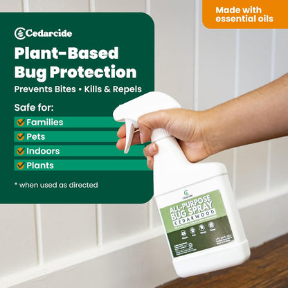 Cedarcide All-Purpose Bug Spray | Kill and Control Mosquitos, Fleas, Ticks, Ants | Made with