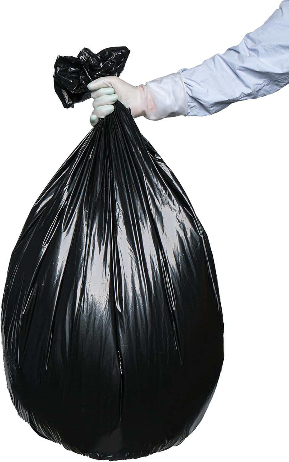 TYPLASTICS Heavy Duty 55-60 Gallon Trash Can Liners, 36" x 60", 1.2Mil, Black Garbage Bags