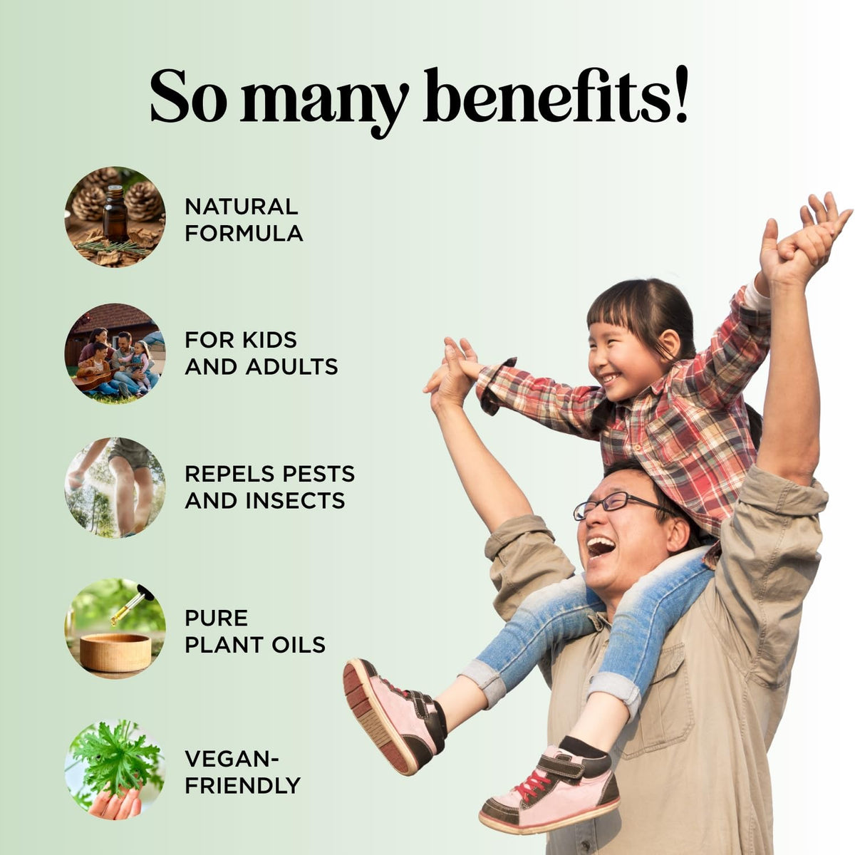 Natural Bug Repellent Spray for Body - DEET Free Bug Spray for Kids & Adults for Ticks Mosquitoes &