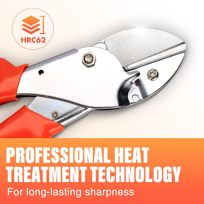 8" Professional Heavy Duty Anvil Pruning Shears with SK-5 Blades, Garden Shears for Dry Stems and