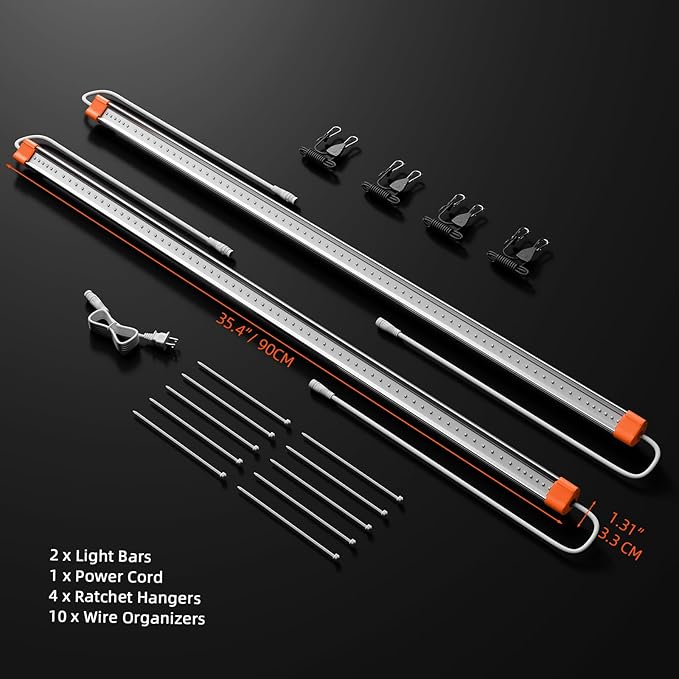 Spider Farmer SUPP-R60 660nm Deep Red Supplemental Light Bars 35.4" Long, Red Supplemental Light