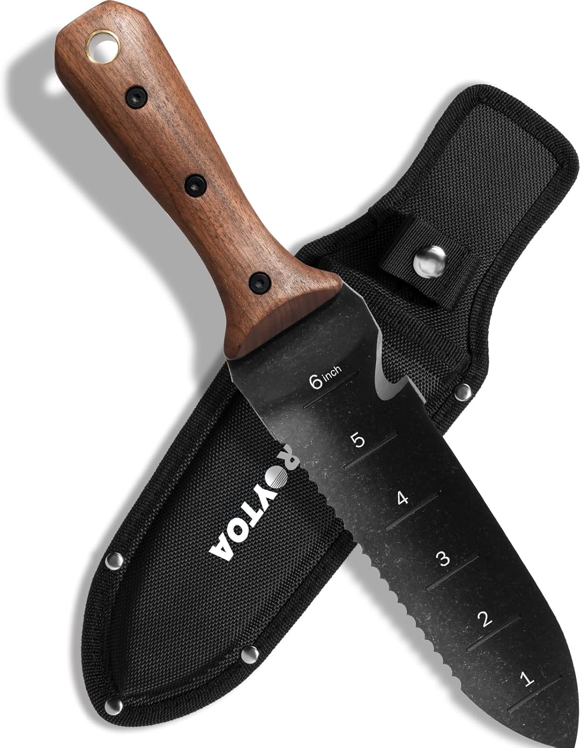 Hori Hori Garden Knife, Garden Tools with Sheath for Weeding,Planting,Digging, 7" Stainless Steel