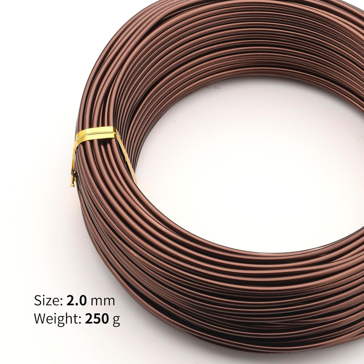 Bronze-2.0mm/12gauge-Anodized Aluminum Bonsai Training Wire 250g Large Roll,Many Size to