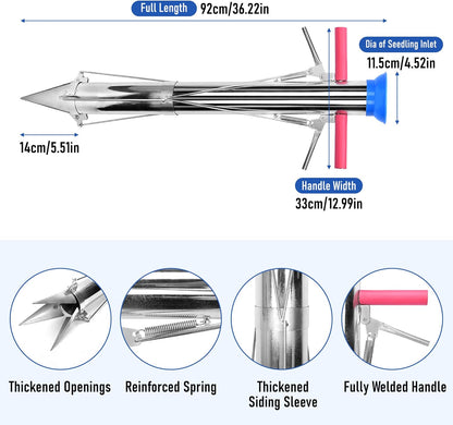 AIWFL Seedling Transplanter Long Double Handled Bulb Planter Tools Vegetable Young Plant Manual