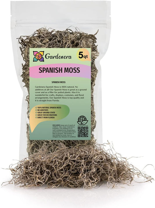 Premium Natural Spanish Moss | Natural Preserved - Great Ground Cover - Filler for Potted Plants