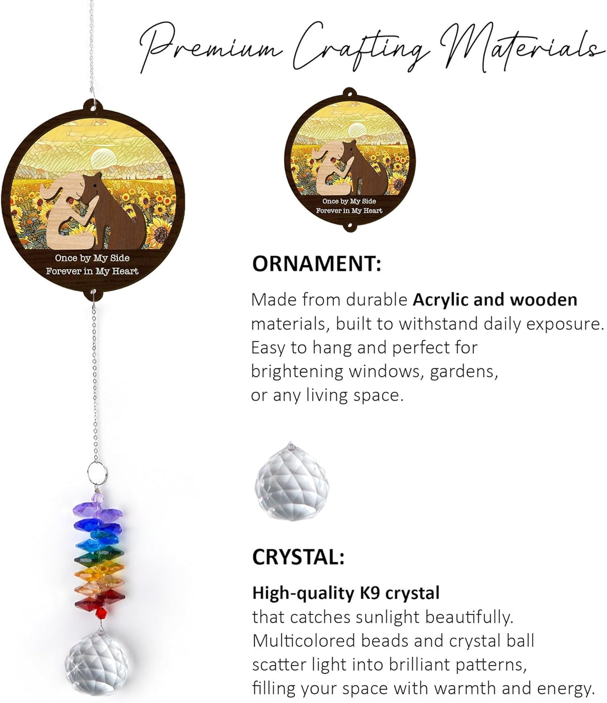 2 Layered Ornament Suncatcher Birthday Gifts for Dog Lover - Pet Memorial Suncatcher - Dogs