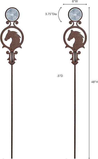 Touch of Class Pathways Reflective Driveway Marker Stake Set of Two for Outdoor Use | Horse
