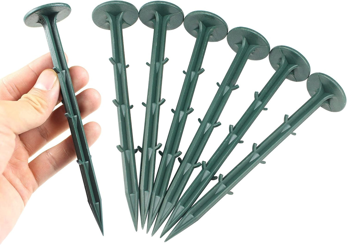 6-Inch Plastic Stakes Sturdy Plastic Stakes Anchors Rustproof for Holding Down Landscape Fabric