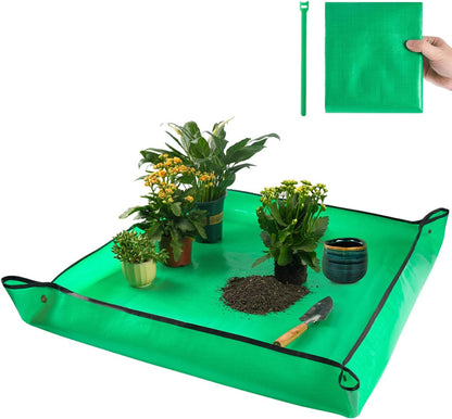 Extra Large Waterproof Potting Mat for Indoor Plant Transplanting and Mess Control, Table Top