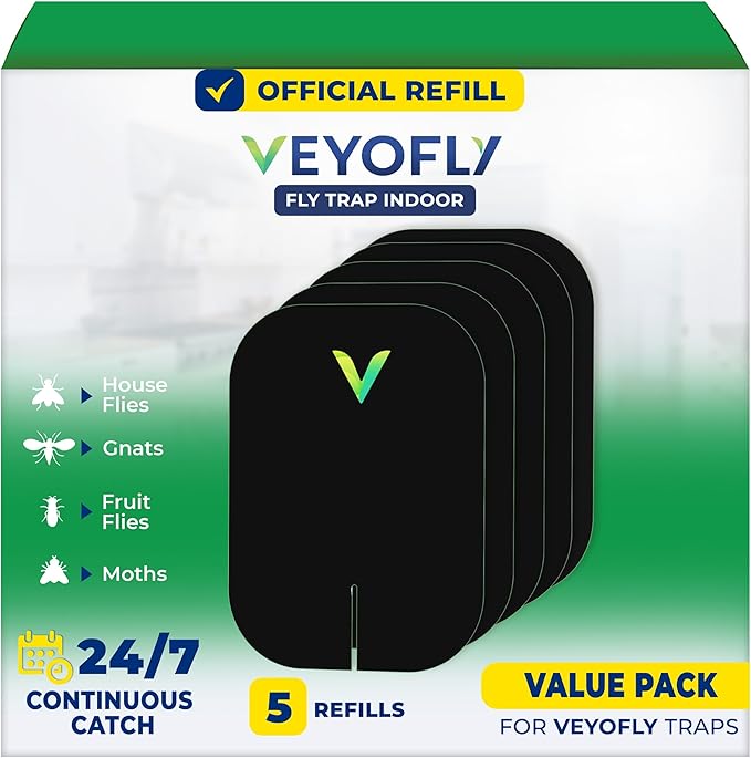 VEYOFLY Fly Trap Indoor Refill, Fruit Fly Traps for Indoors, Gnat Traps for House Indoor,Fly