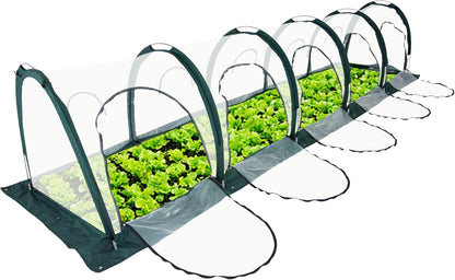 Portable PE Plastic Tunnel Greenhouse for Outdoors - Cambered Poly Transparent Long Greenhouses