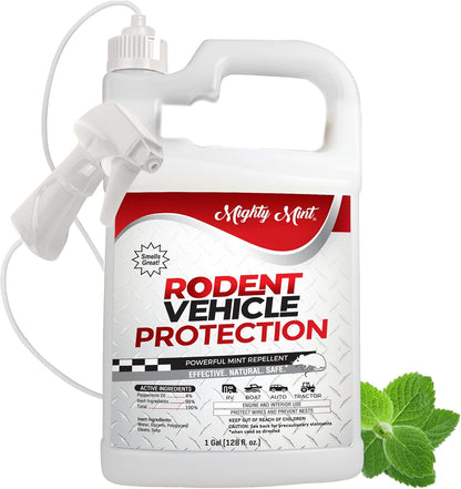 Mighty Mint Gallon (128 oz) Rodent Repellent Spray for Vehicle Engines and Interiors - Cars