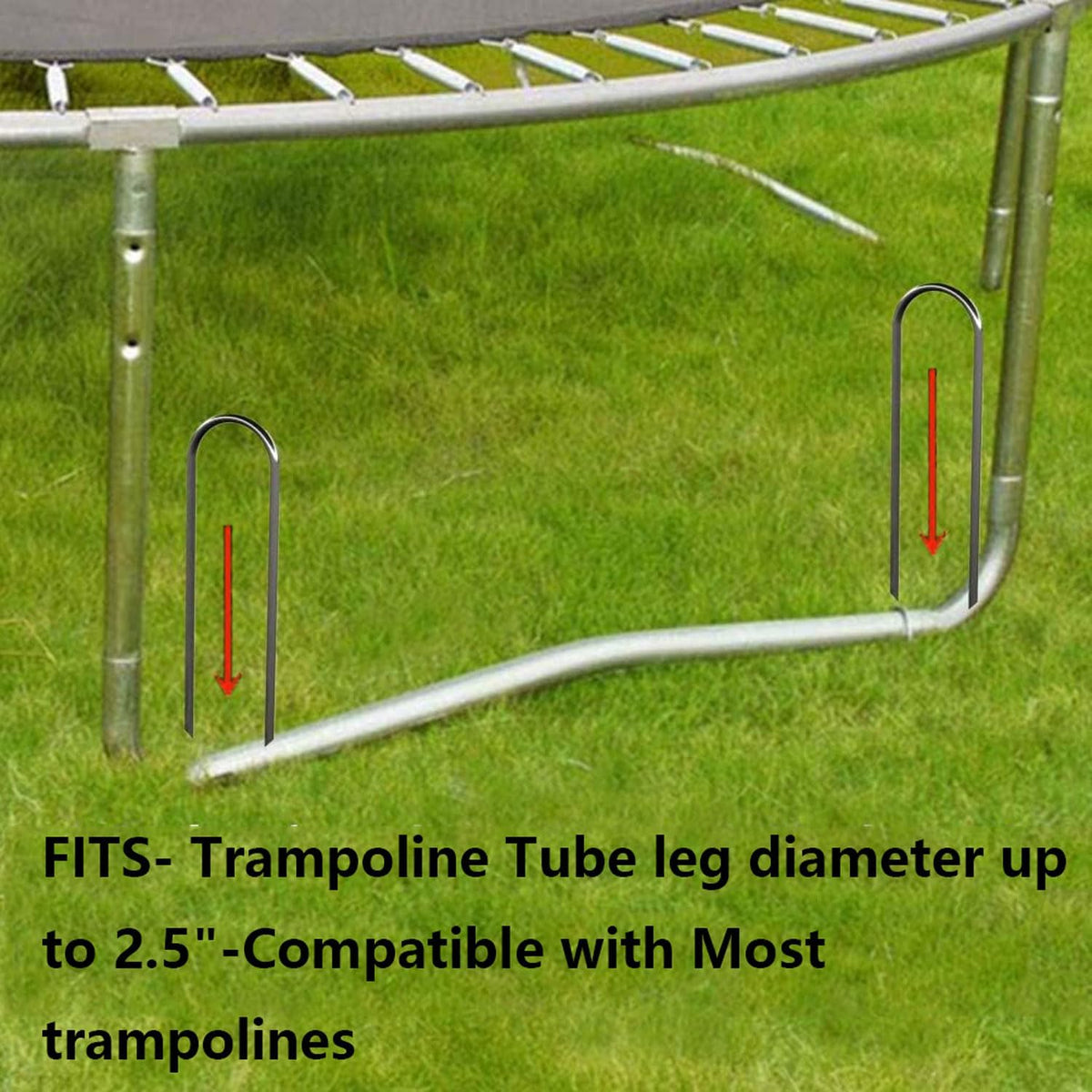 10inch Trampoline Stakes Heavy Duty Trampoline Parts Wind Stakes U Type 8pcs Ground Anchors High