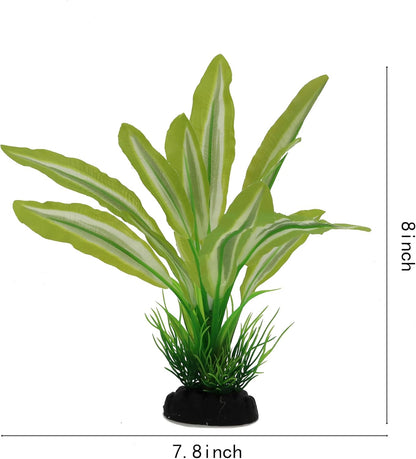Silk Aquarium Plants for Betta Fish Tank, 2 Pcs 8 Inch Small Silk Aquarium Plant Aquatic Water