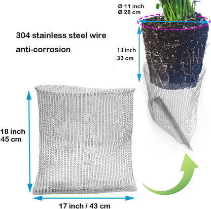 5pcs 5 Gallon Gopher and Vole Wire Baskets Protect Plants, Trees, Flowers and Bulbs from Voles
