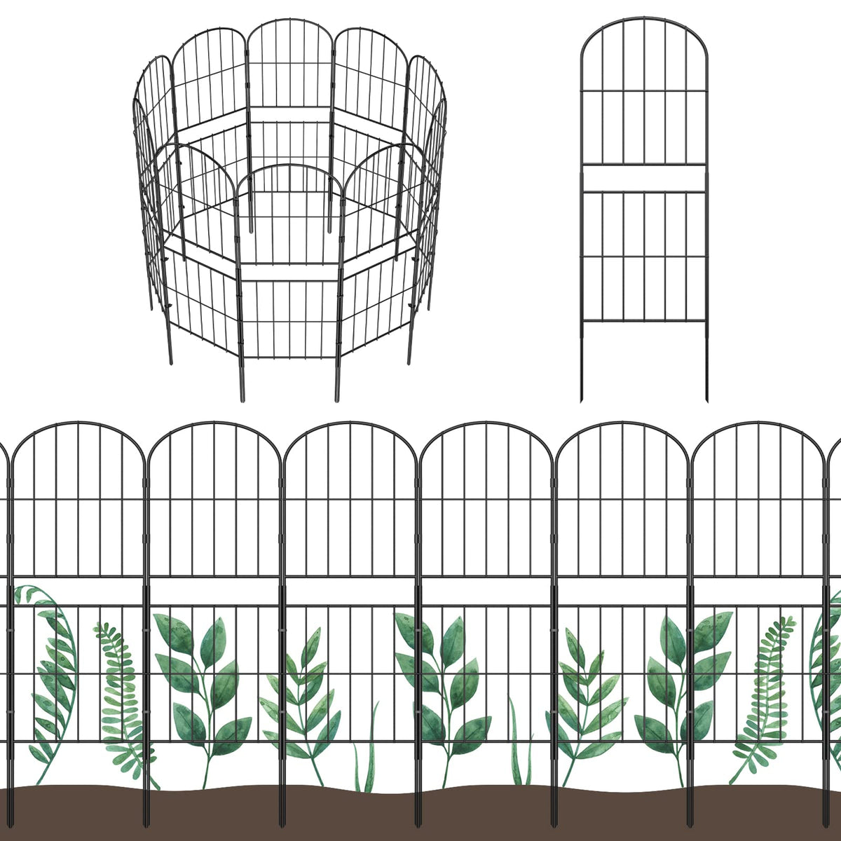 Decorative Garden Fence Fencing 36in (H) x 10ft (L) Animal Barrier for Dog