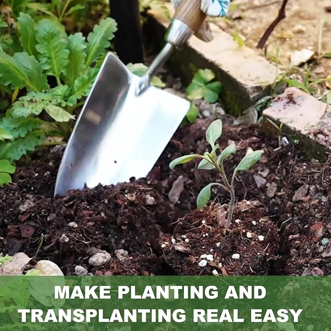 Haliaeetus Garden Trowel, Bend-Proof Stainless Steel Hand Trowel, Trowel Garden Tool with