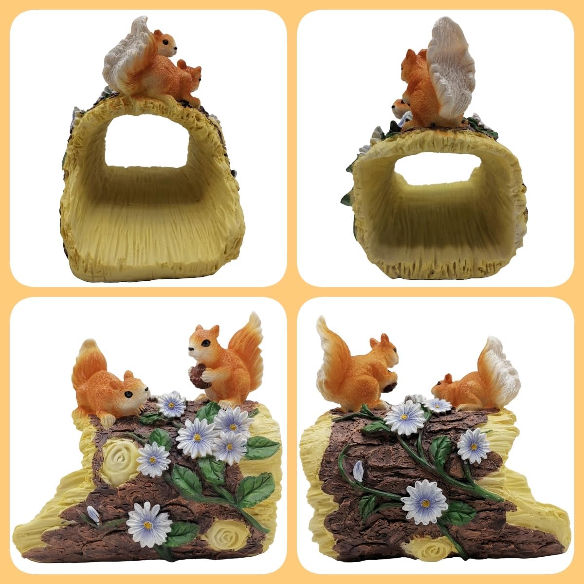 Squirrel Statues Gutter Downspout Extension Statues Garden Decoration,Resin Statue Outdoor