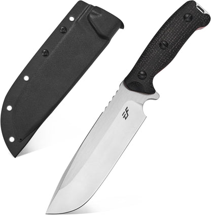 Eafengrow EF143 Fixed Blade Knife AUS-10 Steel Blade Micarta Handle Full Tang EDC Tool Straight