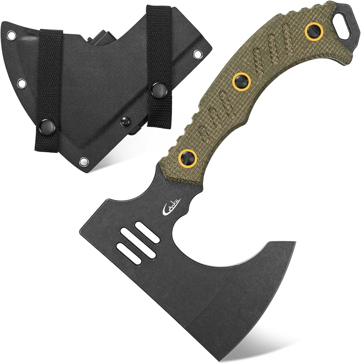 C1391 Camping Axe Camping Hatchet,DC53 Steel Blade with Micarta Handle Survival Hatchets Bushcraft