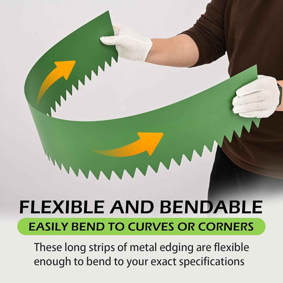 Landscape Edging Kit, Galvanized Steel Edging Landscape Lawn Edging Powder for Lawn Yard, Coated