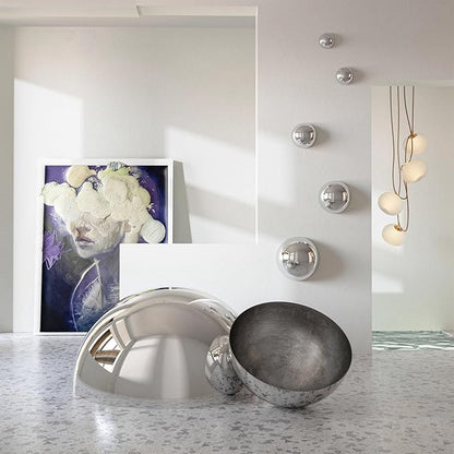 6pcs Hollow Hemisphere Ball Gazing Ball Half for Outdoor Decoration Shopping Mall Decor Wall