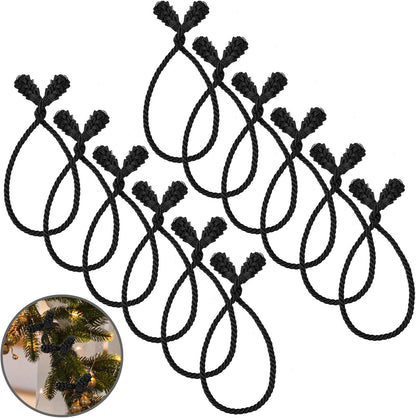 Shappy 12 Pieces Christmas Garland Banister Ties Christmas Decorative Reusable and Flexible Twist