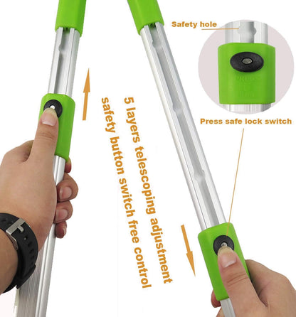 Heavy Duty Anvil & Bypass Lopper with Telescopic Handle (26-41 Inch) - 5-Layer Adjustable Garden