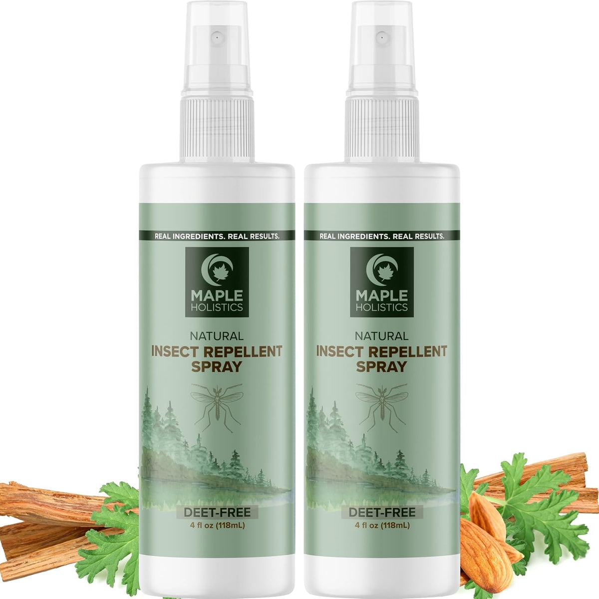 Natural Bug Repellent Spray for Body - DEET Free Bug Spray for Kids & Adults for Ticks Mosquitoes &
