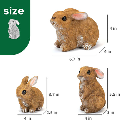 Bunny Decor Yard Decorations Outdoor Set of 3, Bunny Decorations for Home Garden Outdoor Statues