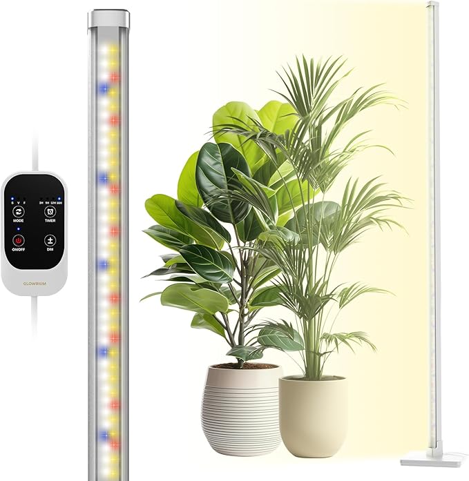 GLOWRIUM Grow Lights for Indoor Plants, 36W Vertical Plant Grow Lights with Auto-Timer, Full