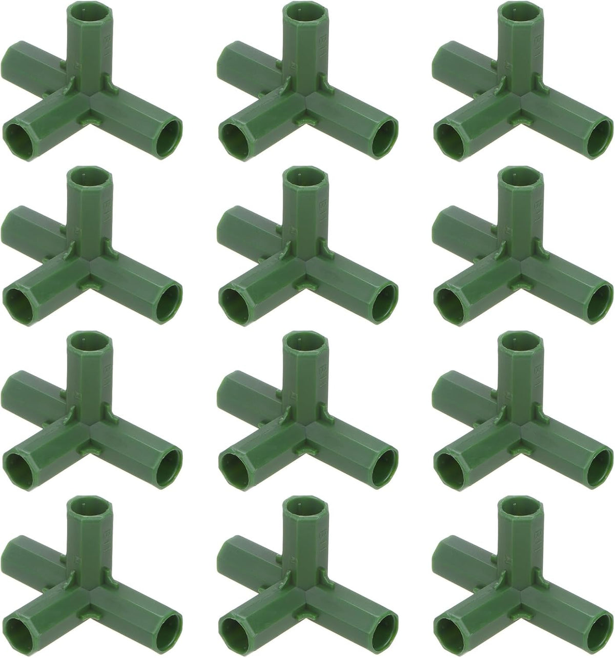 4 Pcs 11mm Greenhouse Frame Building Connectors, 4 Way Right Angle Pipe Fitting for Grape
