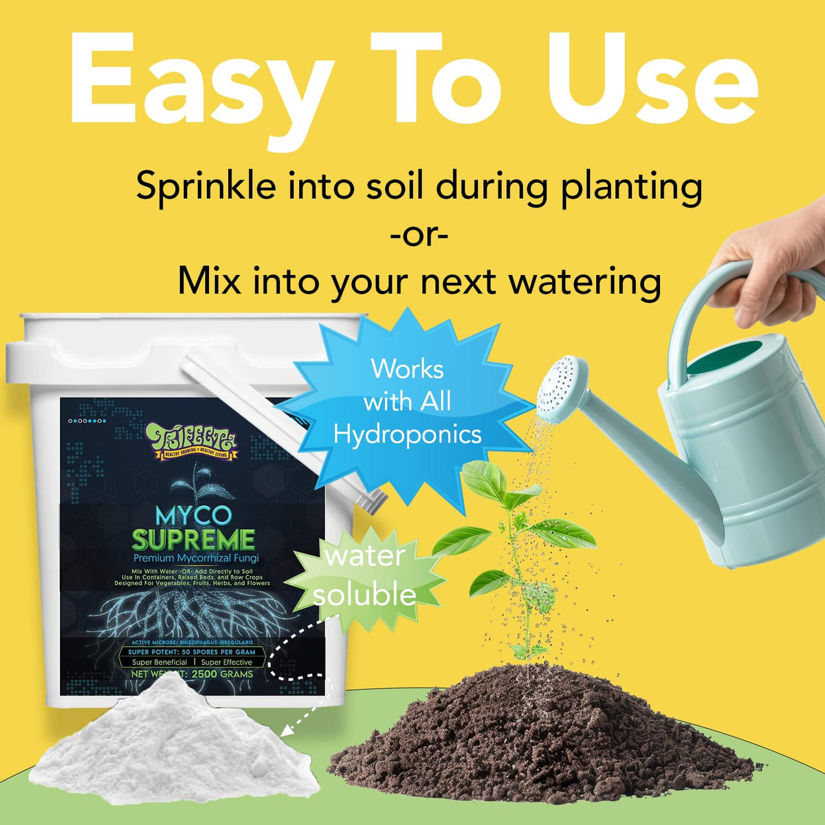 Mycorrhiza for Soil, Root Stimulator for Plants, Ultra Concentrated Mycorrhizae for Plants Strong