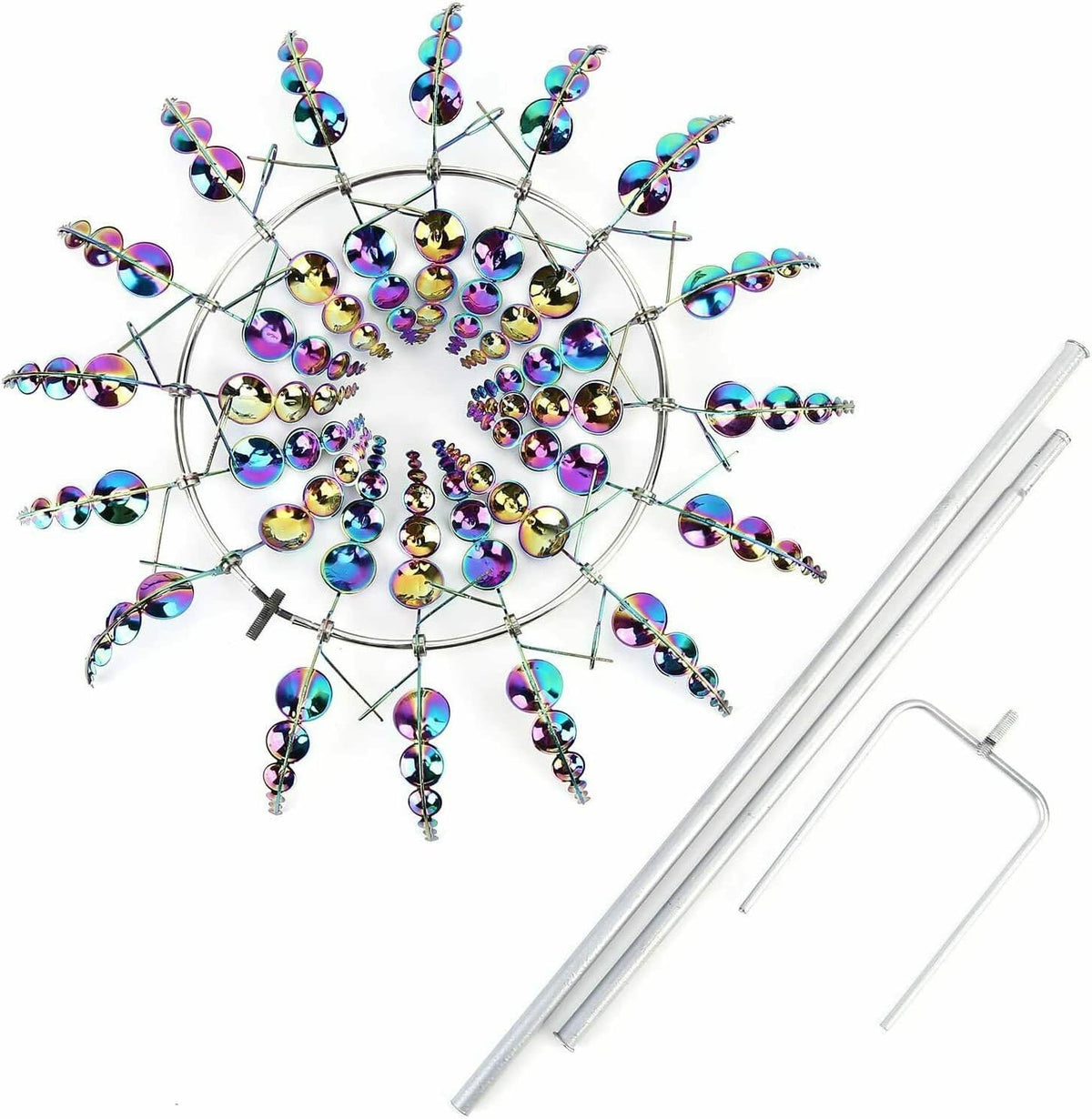 Generic Shirem Magical Metal Windmill, Kinetic Wind Sculptures & Spinners, 3D Wind Spinner, Kinetic
