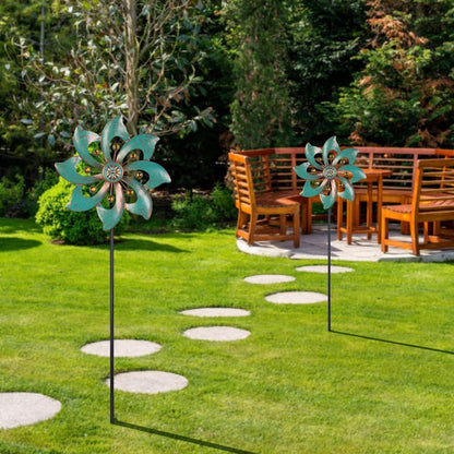 VEWOGARDEN Garden Decor Wind Spinners, Small Waterproof Metal Pinwheels Wind Spinner for Yard and
