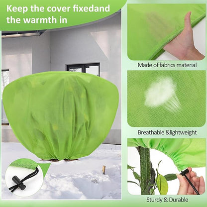 6 Pcs Winter Plant Covers Freeze Protection 39.4x23.6 Inch Horizontal Shrub Tree Rose Plant