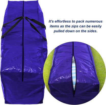4 Pcs 66 Gallon Large Moving Bags with Zipper and Handles Foldable Storage Duffle Bags Heavy Duty
